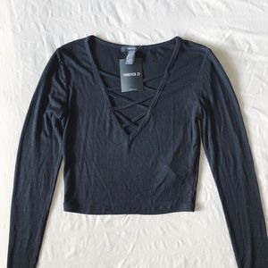 Forever 21 Crisscross Crop Top